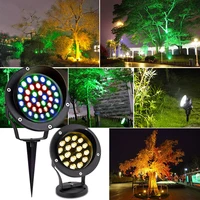ip68 rgb led spot outdoor fairy garden light landscape 12v waterproof light spotlights 6w for yard lawn decorative lamp ac220v