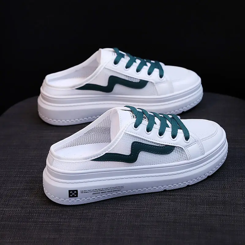 

Women Shoes 2021 Fashion Summer Casual White Shoes Leather Breathable Hollow Platform Walk Shoes Woman Flat Sneakers Plus Size