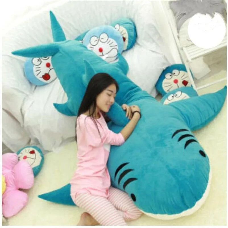 Giant Big Shark Sleeping Bag Beanbag Sofa Bed Plush Stuffed Soft Gift Pull Over