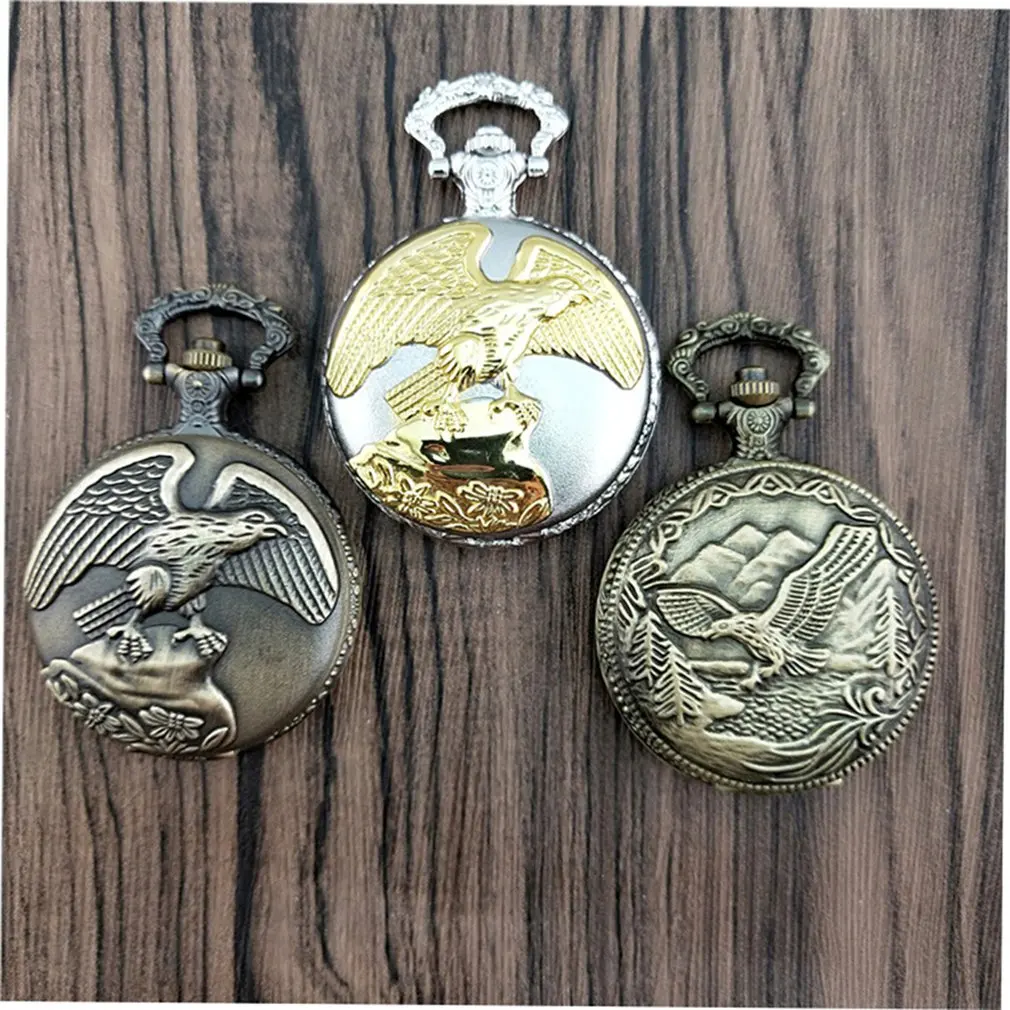 Vintage Bat Charm Fashion Men Women Quartz Pocket Watch Unisex Necklace Pendant Watches with Chain Best Gifts | Наручные часы