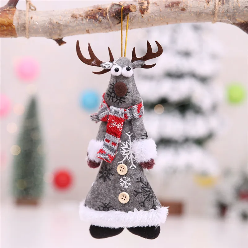 C Christmas Tree Decorations for Home Santa Claus Snowman Christmas Ornaments Supplies Pendant Kids Xmas Christmas Gifts - Цвет: C
