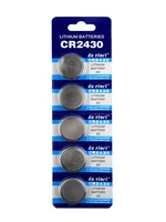 5pcs cr2430 lithium button battery 270mah ee6229 br2430 dl2430 kl2430 cell coin batteries 3v for watch electronic toy remote
