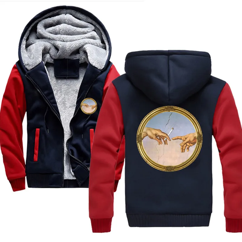 

God Gave Us Plants Print Hoodie Fashion Casual Simple Hoodies Men Winter Keep Warm Thicken Sweatshirts