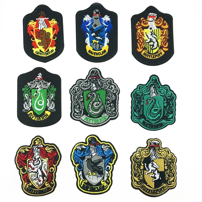 

Magic Academy Iron on Patches Appliques for Jackets Stickers Diy Punk Skull Anime Sew on Patches for Clothing Embroidered Badges