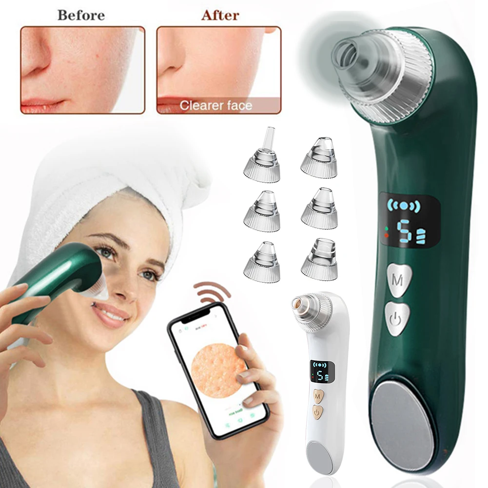 

Black Head Remover Pore Vacuum Visible Facial Cleanser With App Control Hd Camera Blackhead Acne Deep Cleaning Skin Care Machine