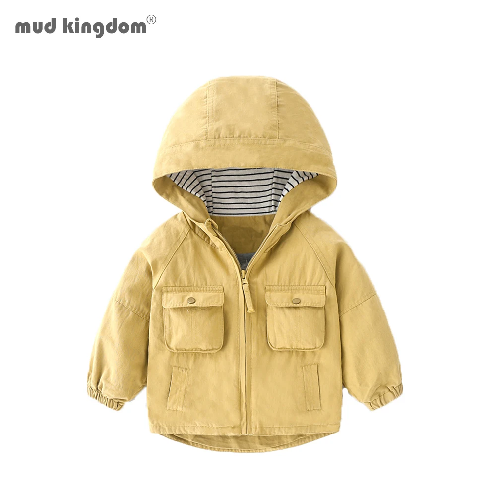 Mudkingdom/детские куртки с капюшоном для детей осенняя повседневная одежда на молнии
