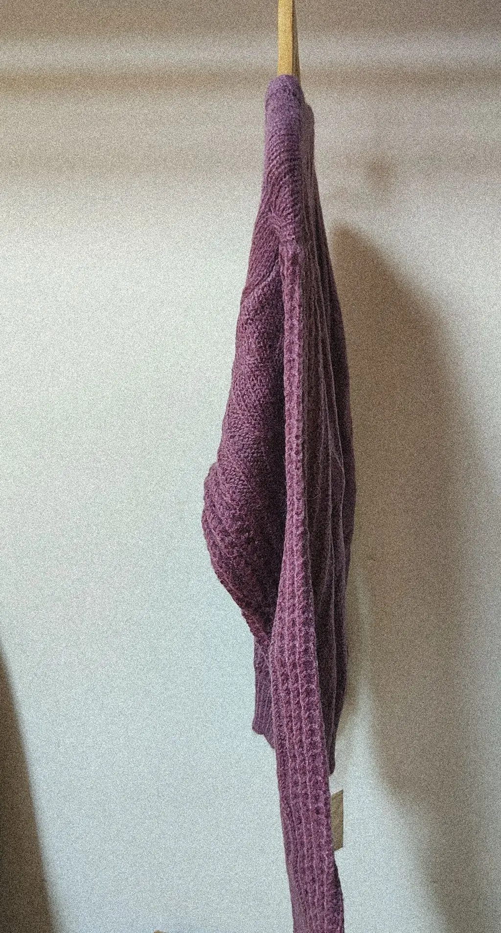 Женский свитер фиолетовый вязаный кардиган полый тонкий мохеровая куртка для