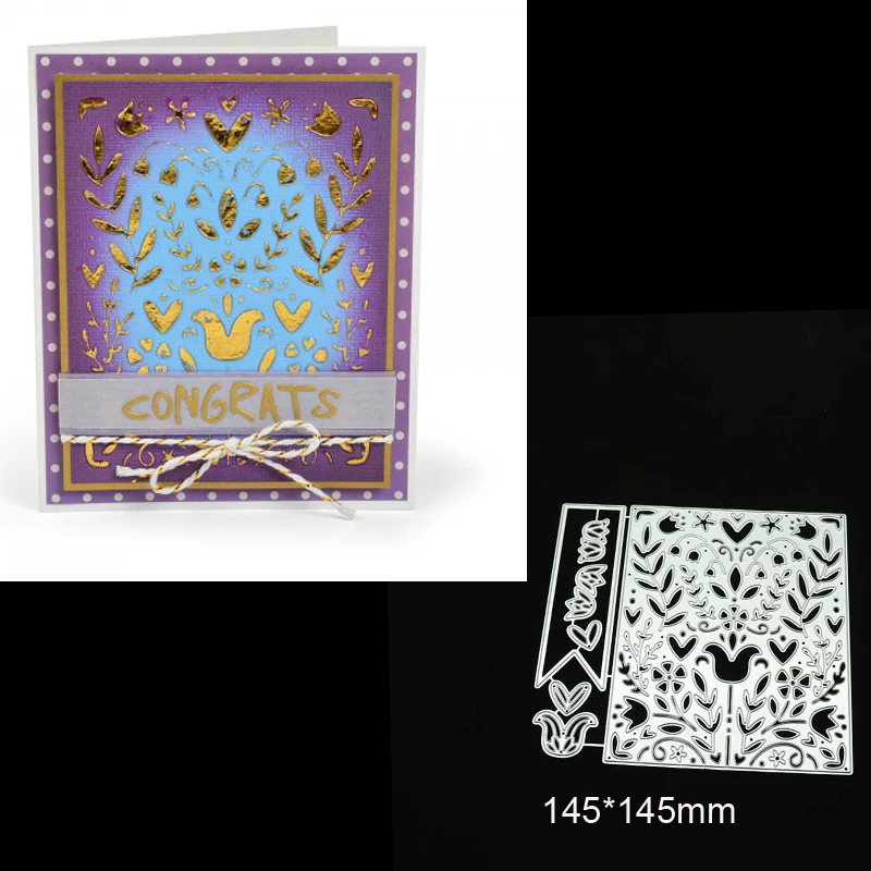 Металлические Вырубные штампы трафарет цветок Рождественский венок рамка для