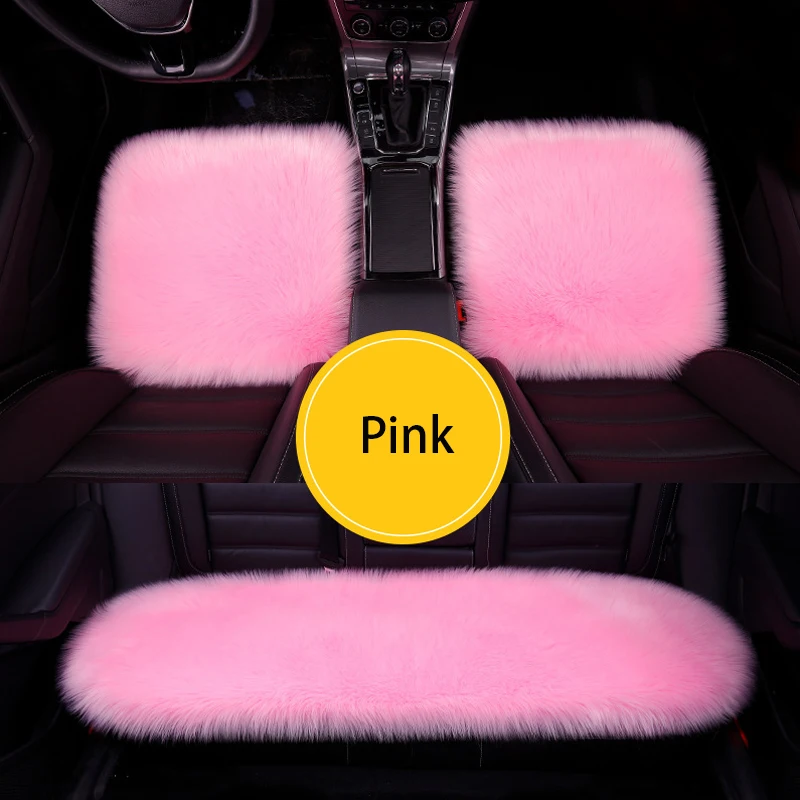 Шерстяные теплые Чехлы для автомобильных сидений чехлы универсальные подушки