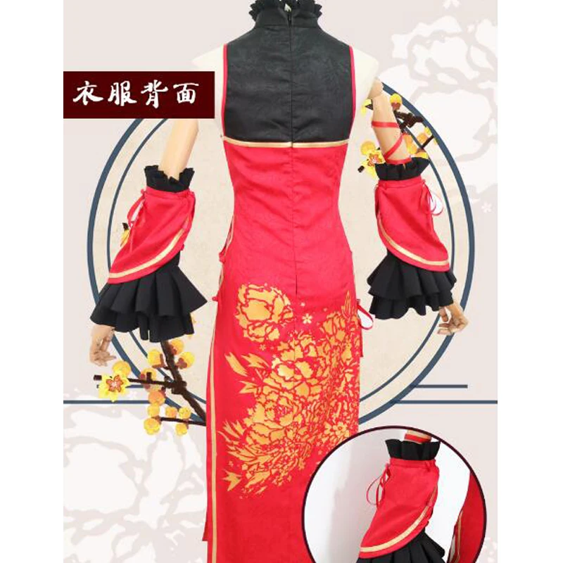 Anime DATE A LIVE Tokisaki Kurumi Cheongsam Sexy Cosplay Costume Chinese Dress |