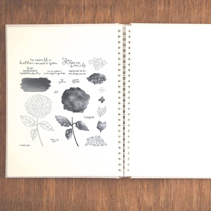 

Hydrangea Flowers Silicone Seal Carbon Steel Cutting Dies DIY Scrapbooking Photo