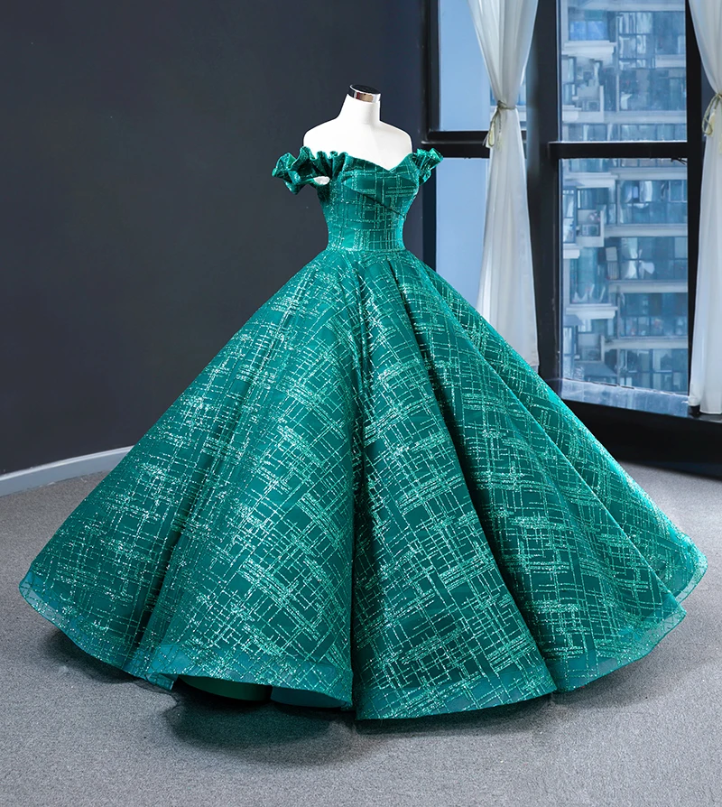 J67004 jancember evening dress 2020 with green sweetheart off shoulder ball gown pattern formal dresses vestidos de formatura