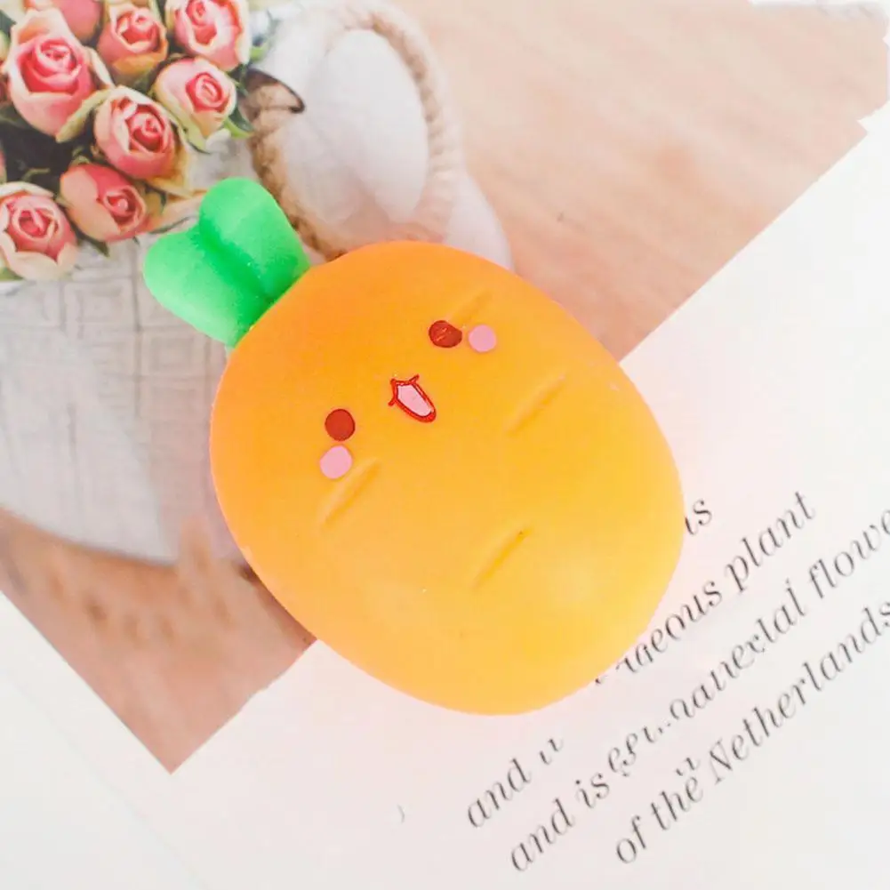 

Декомпрессионная игрушка D0Y9 для студентов, декомпрессионная игрушка-мяч, мягкие подарки, милая трехмерная форма для моркови