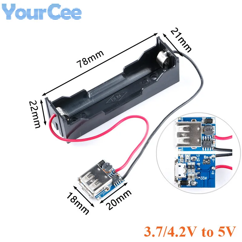 Модуль зарядного устройства для литиевой батареи 18650 3 7 в 4 2 до 5 В USB повышающая