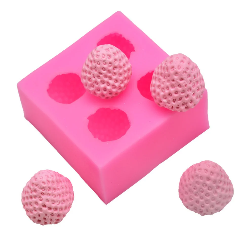 

Silicone strawberry 3D creative cake mold, pastry decoration crafts, candy, chocolate, kitchen utensils accessories, baking
