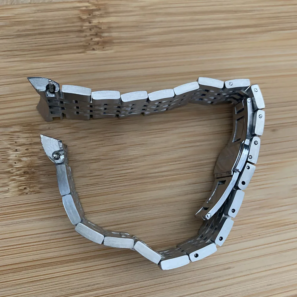 Stainless Steel Curved End Solid Metal Watchband 19mm Silver For TISSOT Watch band 1853 T41 T006T4  Bracelet Strap
