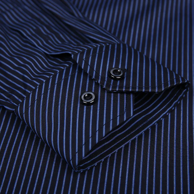 

new large size 8xl mens long sleeve iron-free dress shirt mens social striped shirts big size o shirt maintenance fcil