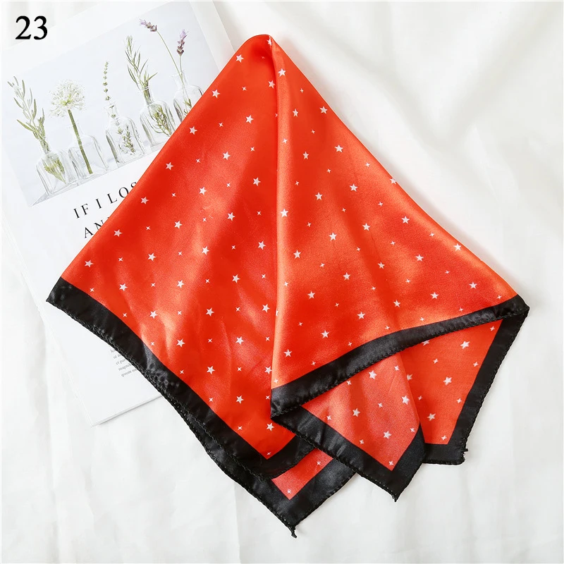 Женский офисный платок квадратный для волос модный Шелковый шарф с маленьким