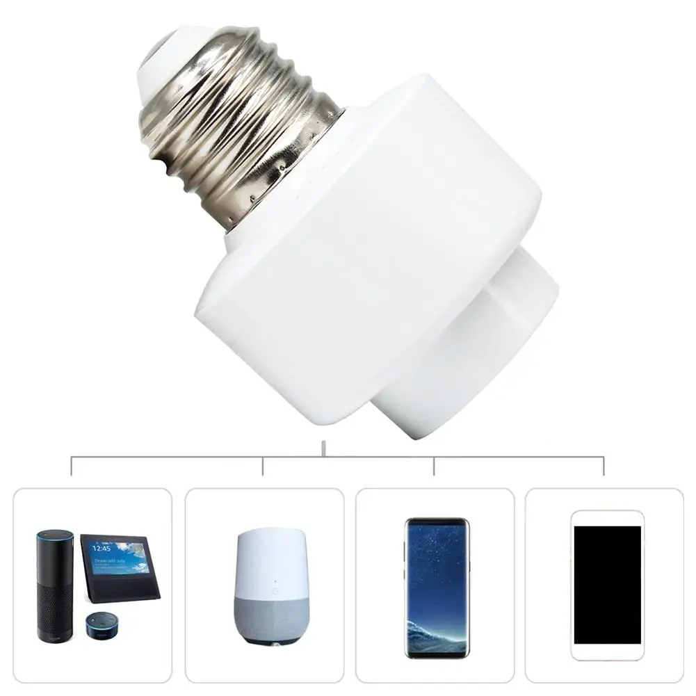 Беспроводной смарт светильник с Wi Fi винтовой держатель лампы цоколь поддержкой