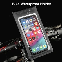 Bike Motorcycle Phone Holder for Bicycle Front Handlebar Rear View Mirror Stand 360° Rotation Waterproof Phone Mount Case Bag