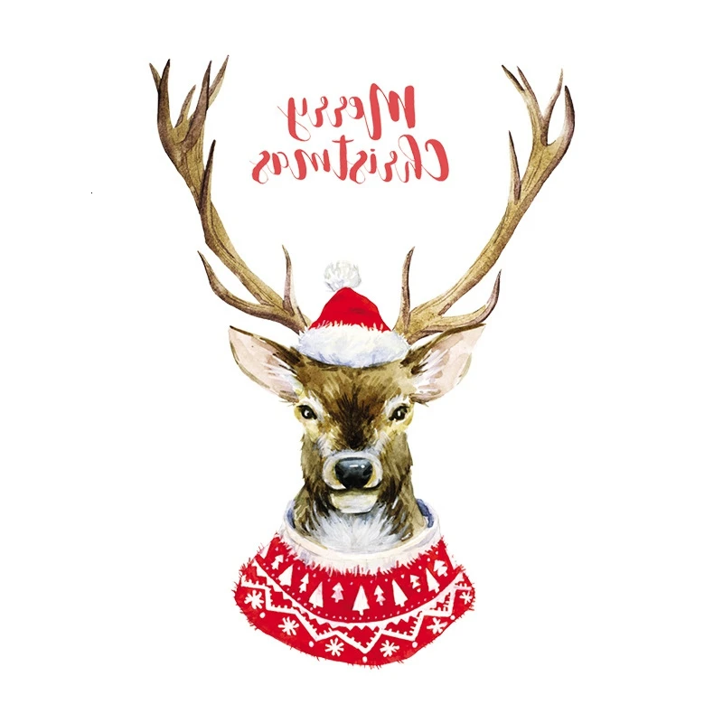 Модная Байкерская нашивка Термотрансферная одежда с принтом рождественского