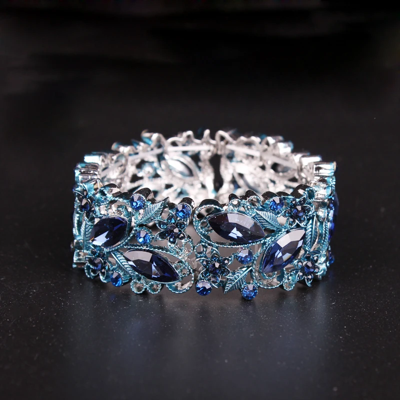 Модные браслеты-манжеты с кристаллами AAA браслеты большой эластичный браслет для