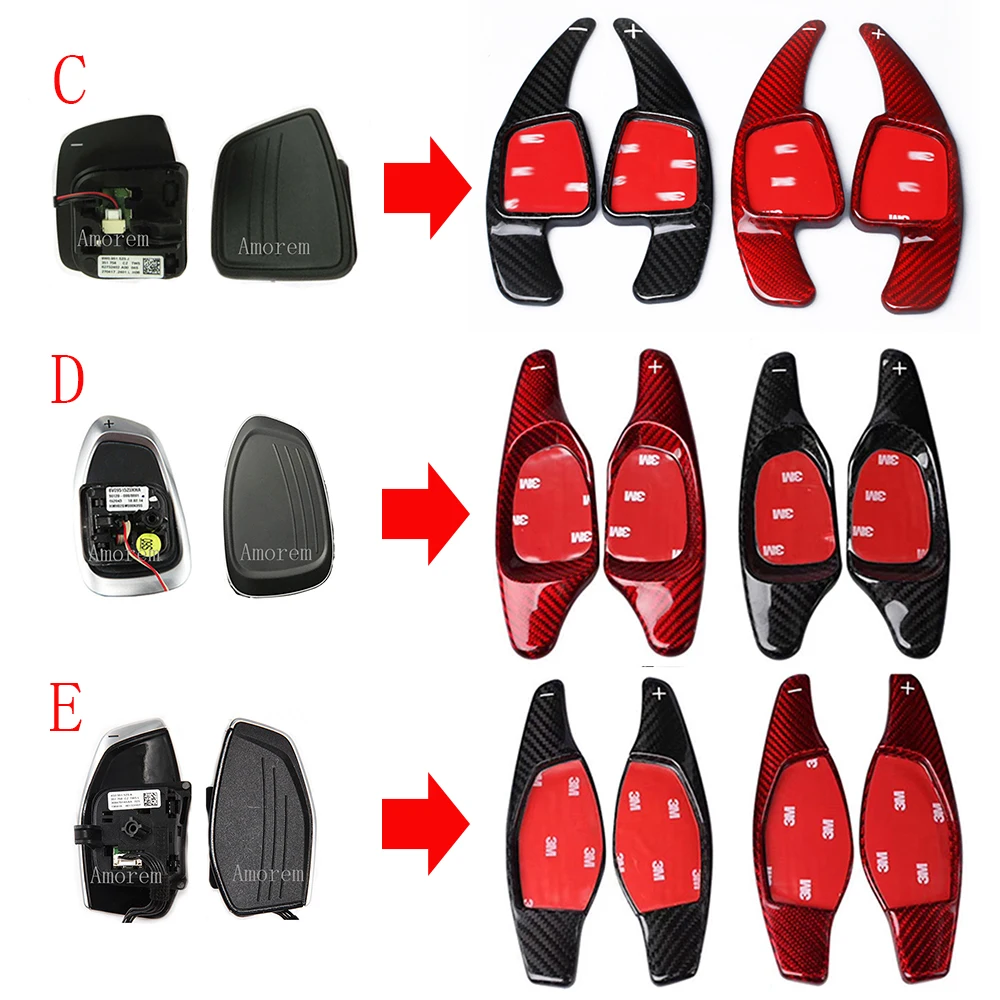 Рычаг переключения рулевого колеса из углеродного волокна для Audi A5 S3 S5 S6 SQ5 RS3 RS6 RS7