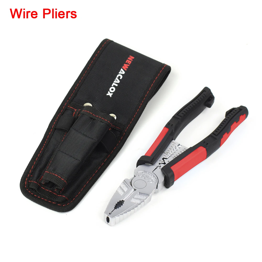 N-V3A-9 Pliers NEWACALOX " Мультитул Длинные плоскогубцы для зачистки проводов Бокорезы Плоскогубцы обжимной инструмент кусачки торцевой резки DIY ручной инструмент - Цвет: N-V3A-9 Pliers