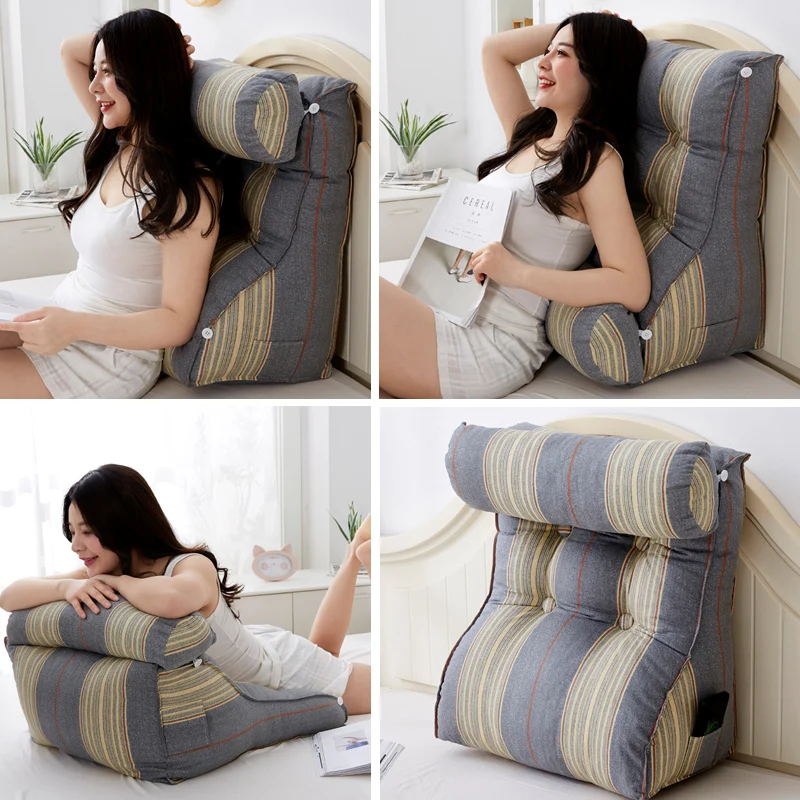 Большая треугольная Подушка матрас на подголовник искусственная кожа для