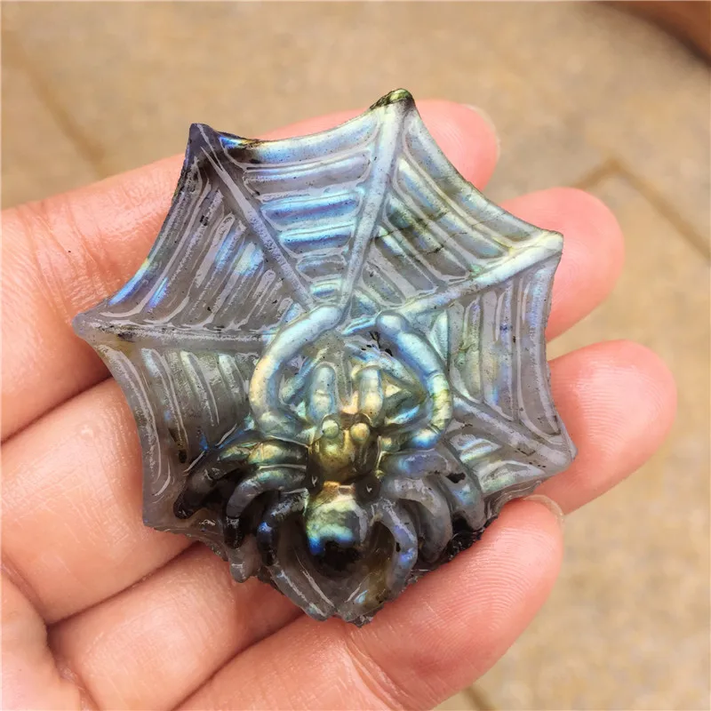 Красивые украшения с кристаллами натуральный Лабрадорит ручной работы