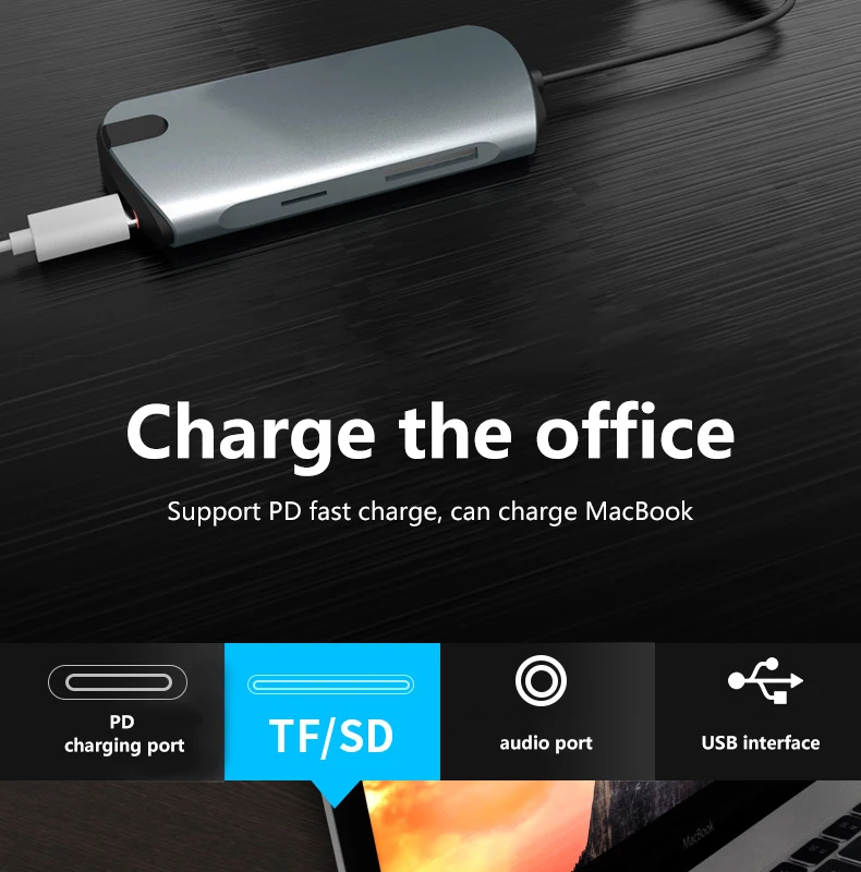 Кабель USB C концентратор типа к HDMI адаптер для MacBook Samsung Dex Galaxy S10/S9 конвертер Thunderbolt