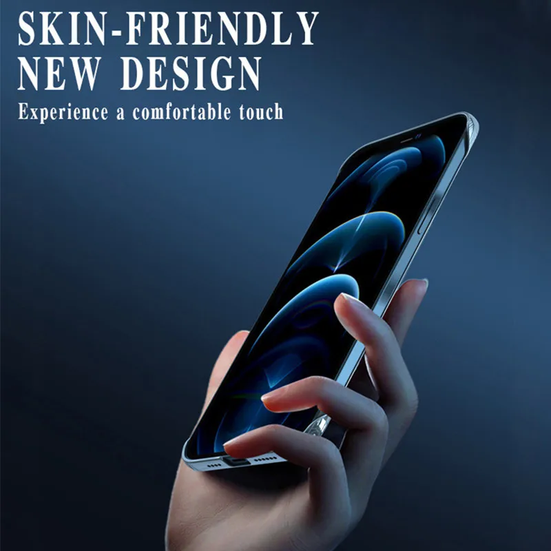 Luxury Frameless Transparent Case For iPhone 13 12 11 Pro Max Mini XS X XR 7 8 Plus SE 2020 Ultra Thin Clear Hard Phone Cover