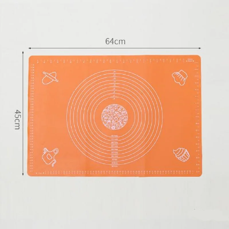 64*45 см антипригарный силиконовый коврик для замешивания теста с весами раскатки