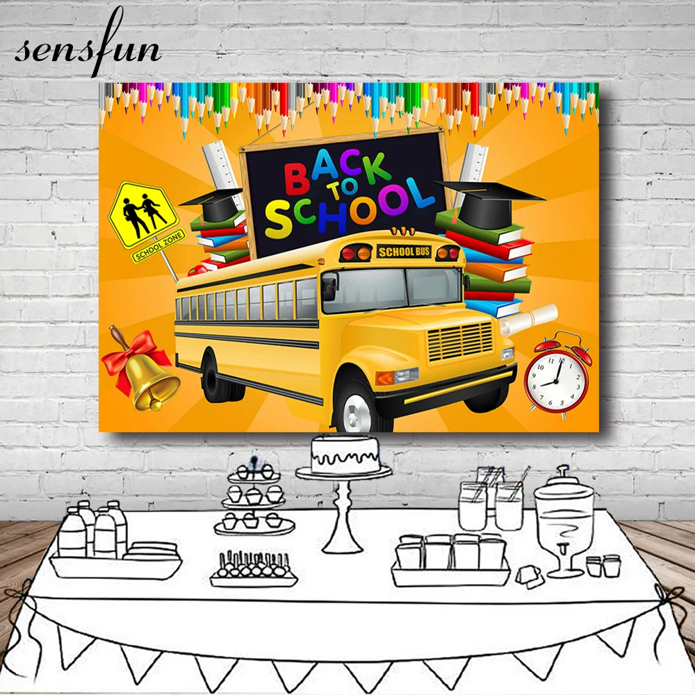 S Books School Bus Photography Backgrounds Custom