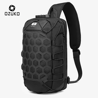 ozuko multifunction men shoulder bag anti theft chest bags for men waterproof sling messenger bag male usb charge crossbody bag