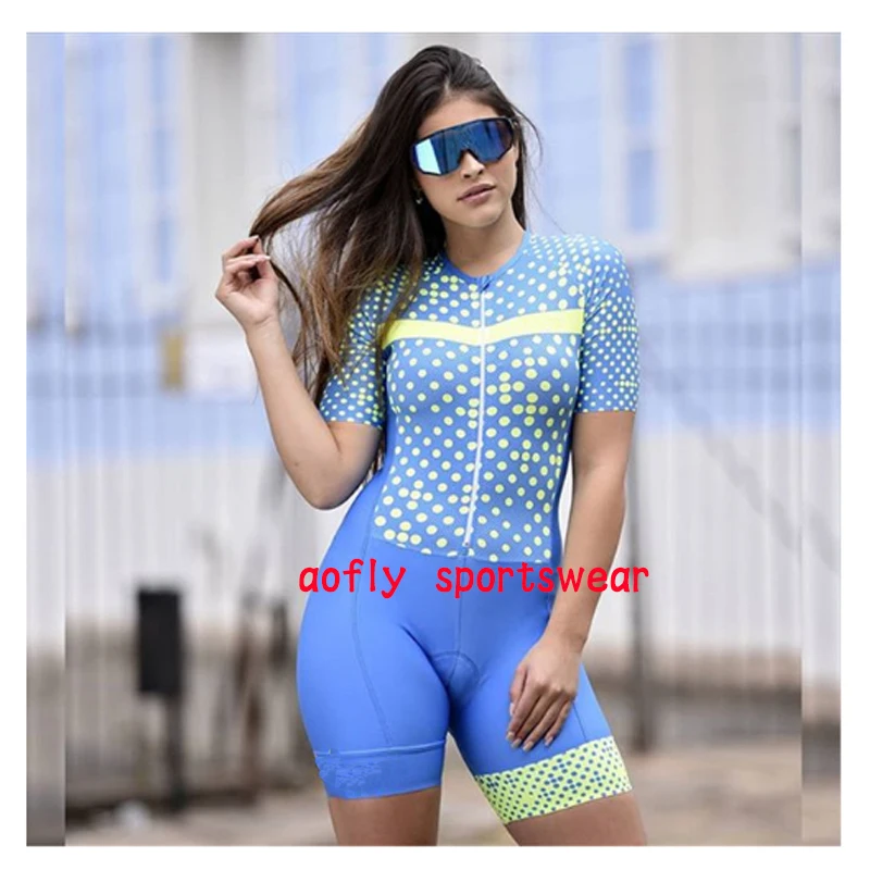 Женский триатлоновый комплект из Джерси с коротким рукавом и шортов