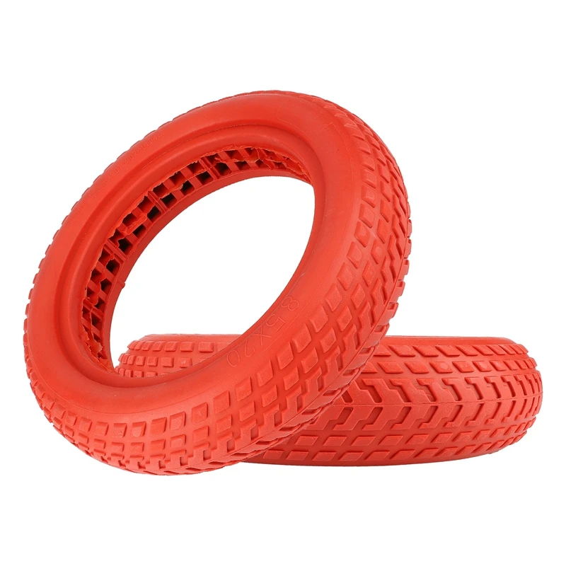 

8.5 Inch Electric Scooter Rubber Solid Tire Durable Shock Absorber Damping Tyre for Xiaomi M365 1S Pro, Red