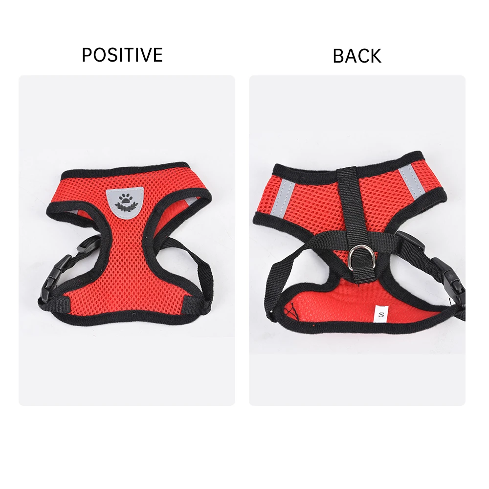 1pcs Mesh Small Dog Harness And Leash Set Puppy Cat Vest For Pug Bulldog Arnes Perro Pet Supply | Дом и сад