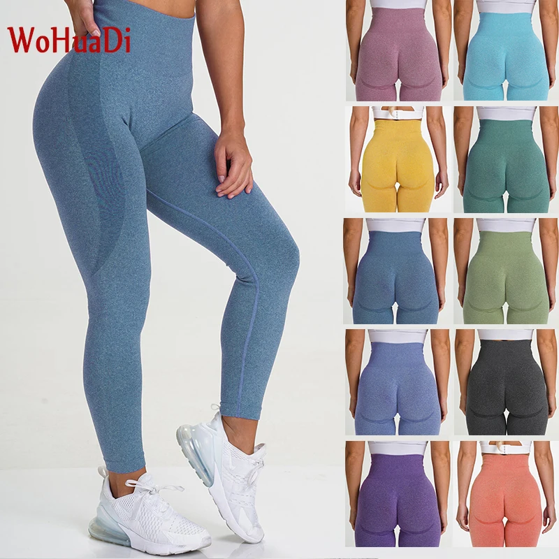 

WOHUADI одежда спортивного типа для Для женщин 2020 Высокая Талия Леггинсы женские для фитнеса для тренировок и занятий в спортзале, тонкие спорт...