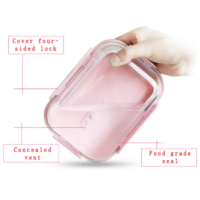 2 шт./3 шт. термостойкий стеклянный Ланч бокс с мешком микроволновая миска для