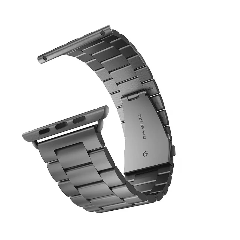 Браслет из нержавеющей стали, совместимый с Apple watch series 5 4 40 мм 44 мм, браслет со звеньями для iwatch 3 2 1 38 мм 42 мм
