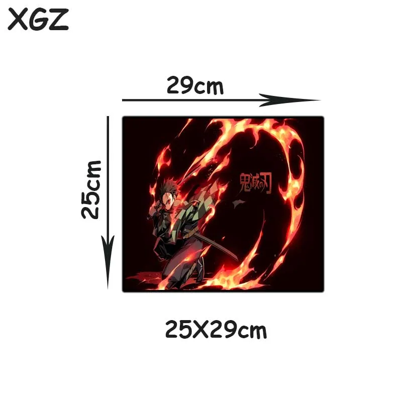 Большой коврик для мыши XGZ черный с блокировкой края аниме демон убийца киметсу
