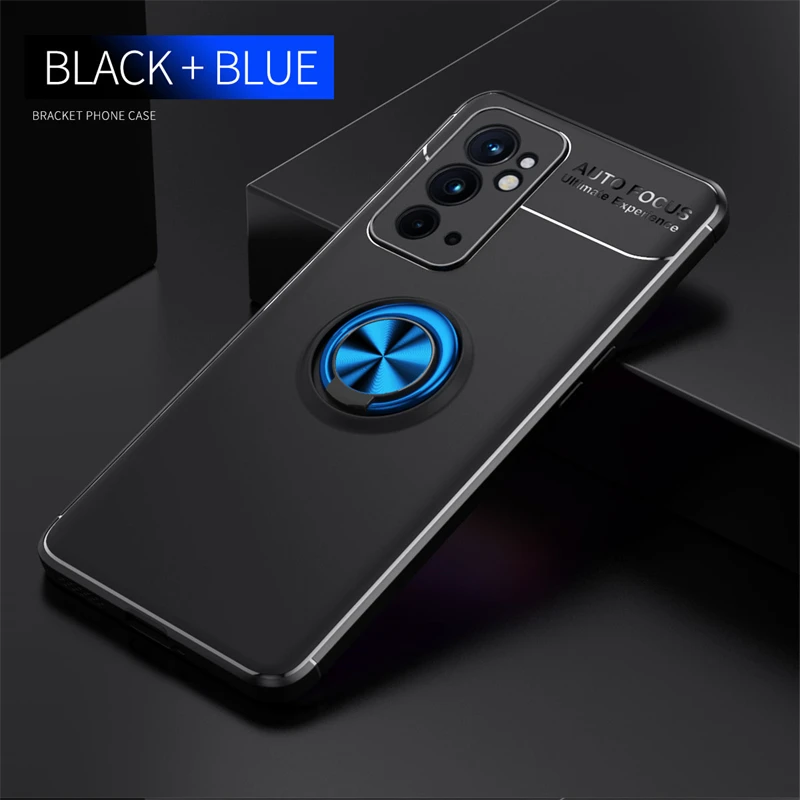 For Oneplus 9 RT Case For Oneplus 9 RT Cover Phone Bumper Shockproof TPU Soft Ring Magnetic Holder For Cover Oneplus 9 RT Fundas