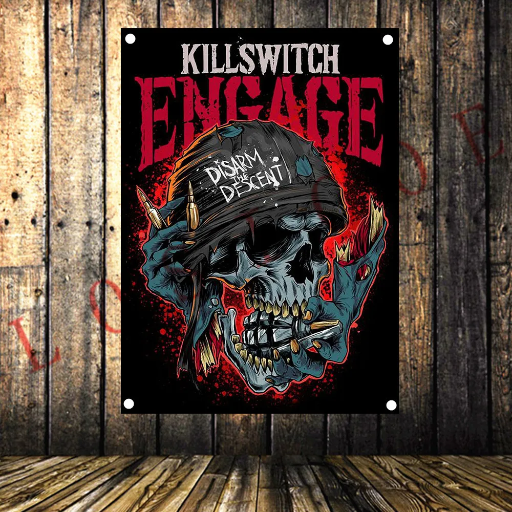 

Rock and Roll Pop Band Team Logo Concert Posters Flag & Banner Popular Music Theme Painting KTV Bar Cafe Home Wall Decoration