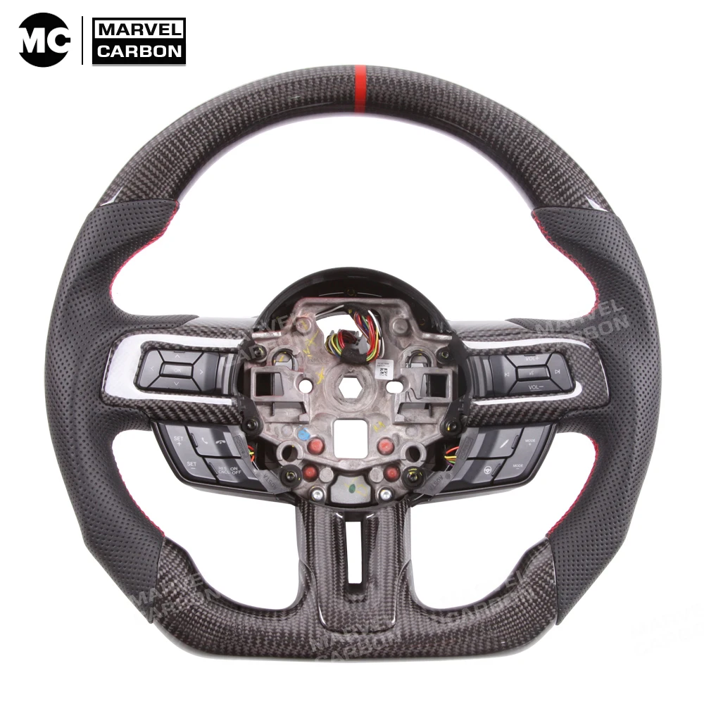

100% Real Carbon Fiber Steering Wheel for Mustang