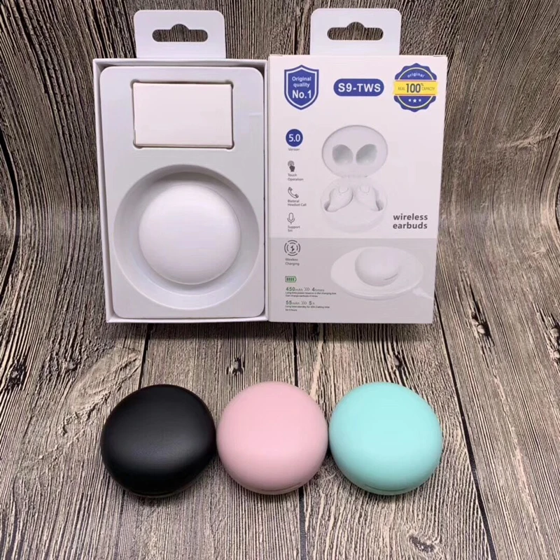Macaron карамельный цвет S9-TWS Bluetooth гарнитура Hi-Fi стерео наушники V5.0 Поддержка