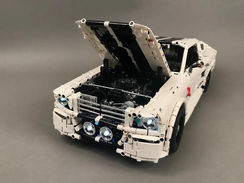 MOC Technic серия RC Ford Mustang 1967 ураган 60 секунд Elena технология дистанционного управления строительные блоки кирпичи детские игрушки