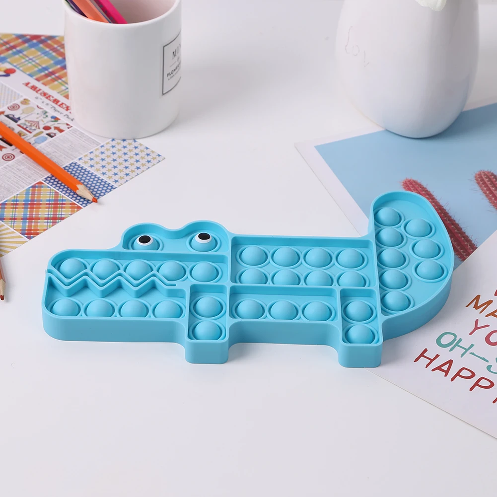 

Silicone Alligator Anti-stress Anti Anxiety Funny Kids Stress Reliever Fidget Reliver Stress Toys Rainbow Push It