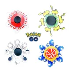 Покемон Пикачу, детские игрушки-фиджеты, вращающийся анимационный фиджет, Спиннер с анимационными персонажами, динамический Спиннер для взрослых