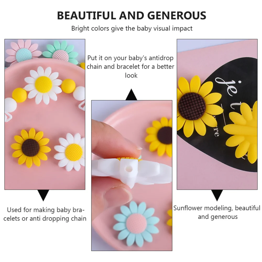 

6 Pcs Infant Molars Beads Pacifier Beads Chewing Loose Beads Pacifier Accessory